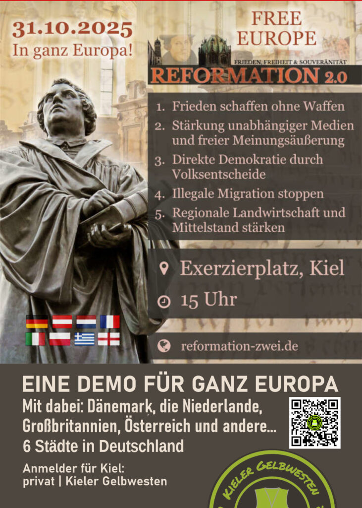 Die Vorderseite vom Flyer